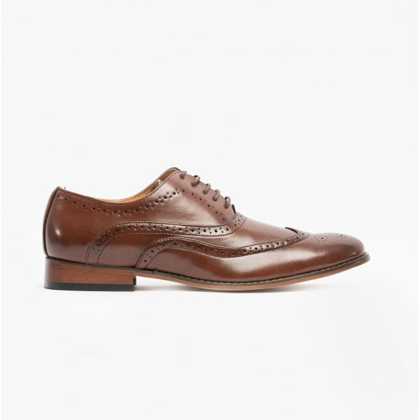 Goor, scarpe Brogue Gibson da ragazzo con lacci, Marrone (Dark Tan / Navy), 33 EU Goor, scarpe Brogue Gibson da ragazzo con lacci, Marrone (Dark Tan / Navy), 33 EU