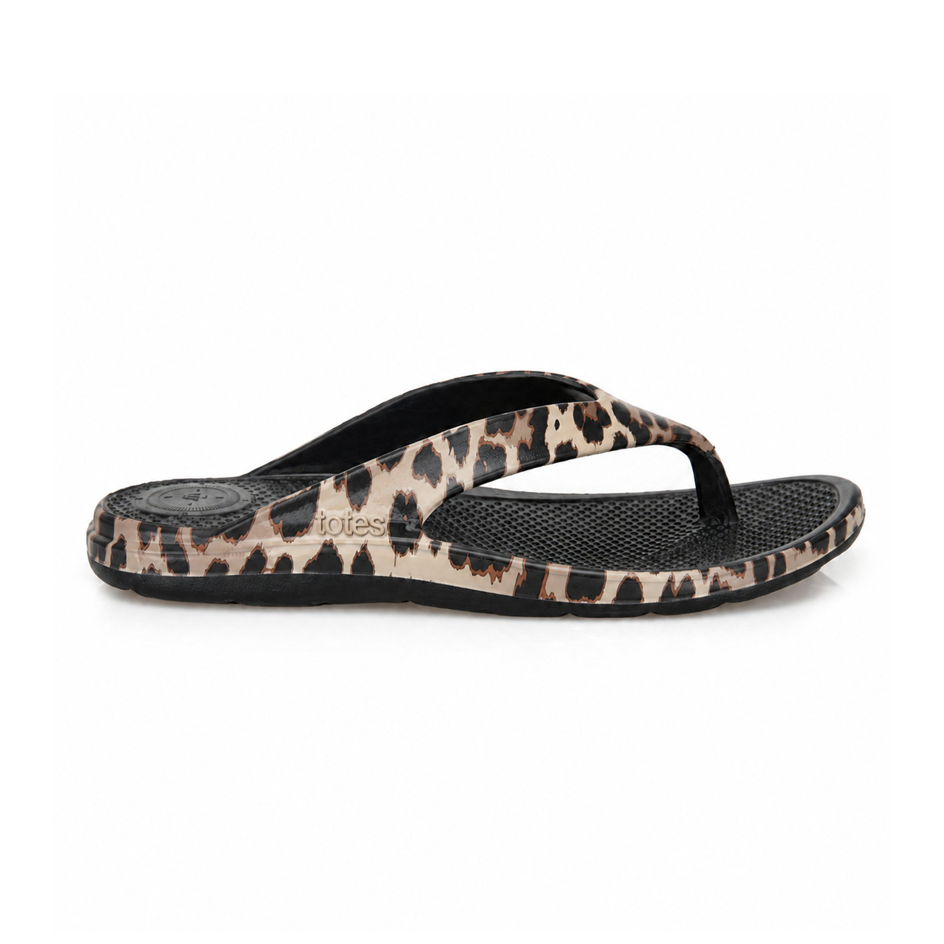 Totes Sol Bounce 0350 Womens Toe-Post Sandals Animal