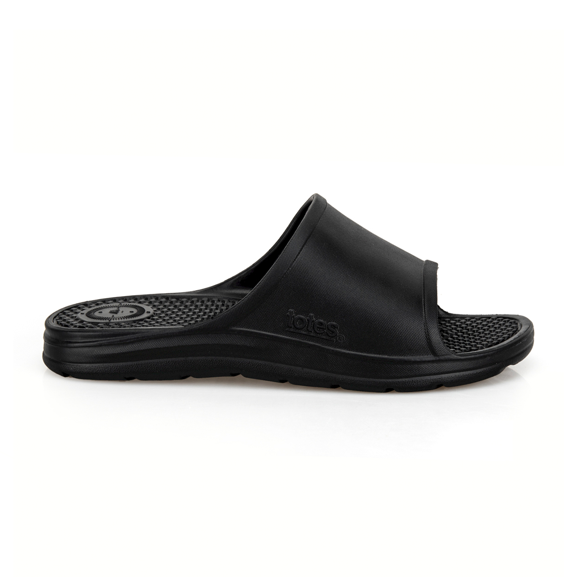 Totes Sol Bounce 0371P Mens Sliders Black