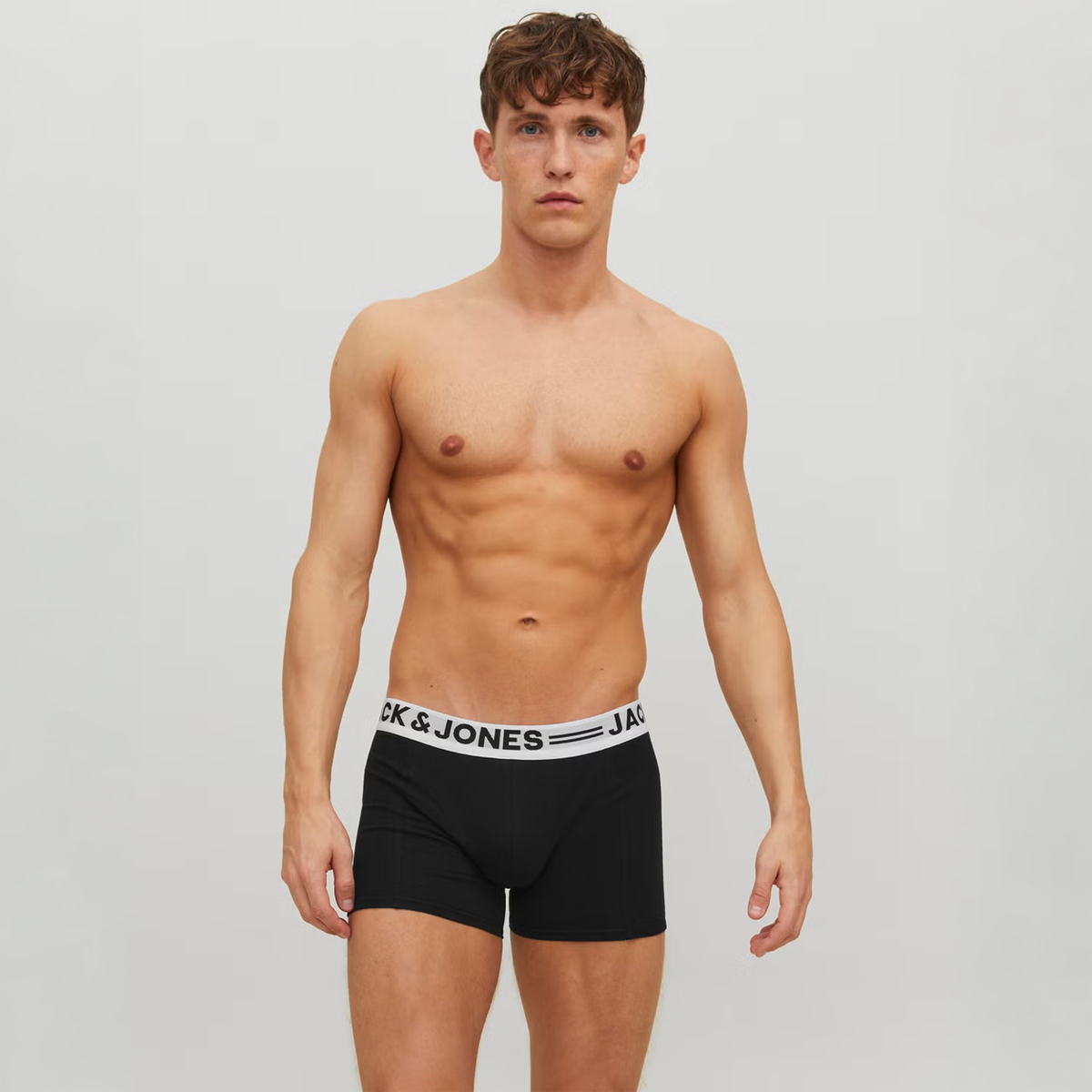 Jack & Jones SENSE 3 Pack Trunks Mens Black