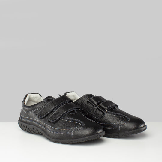 Boulevard SABRINA Womens Extra Wide EEE Fit Velcro Shoes Black