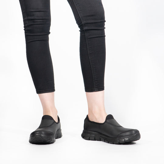 Skechers Work 76536EC Sure Track SR Womens Slip Resistant Work Trainers Black