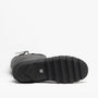 Barbour BEDE Mens Tall Wellington Boots Black bottom view showing rubber sole design and traction features.