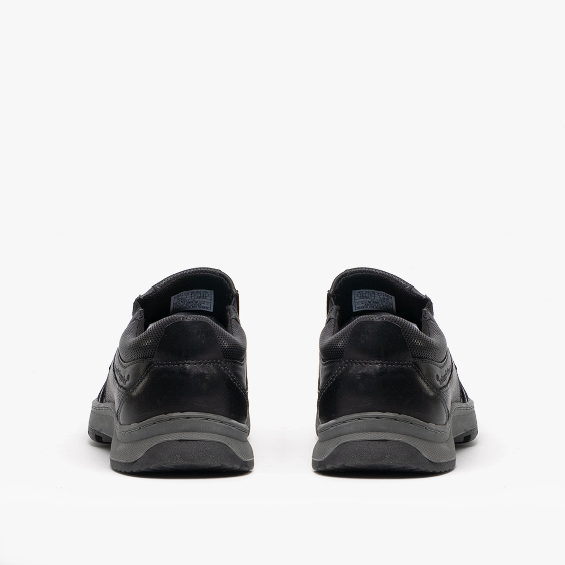 Hush Puppies JASPER Mens Leather Slip On Shoes Black
