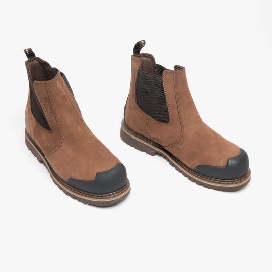 Amblers Safety FS225 Mens Waterproof Steel Toe Safety Chelsea Boots Brown