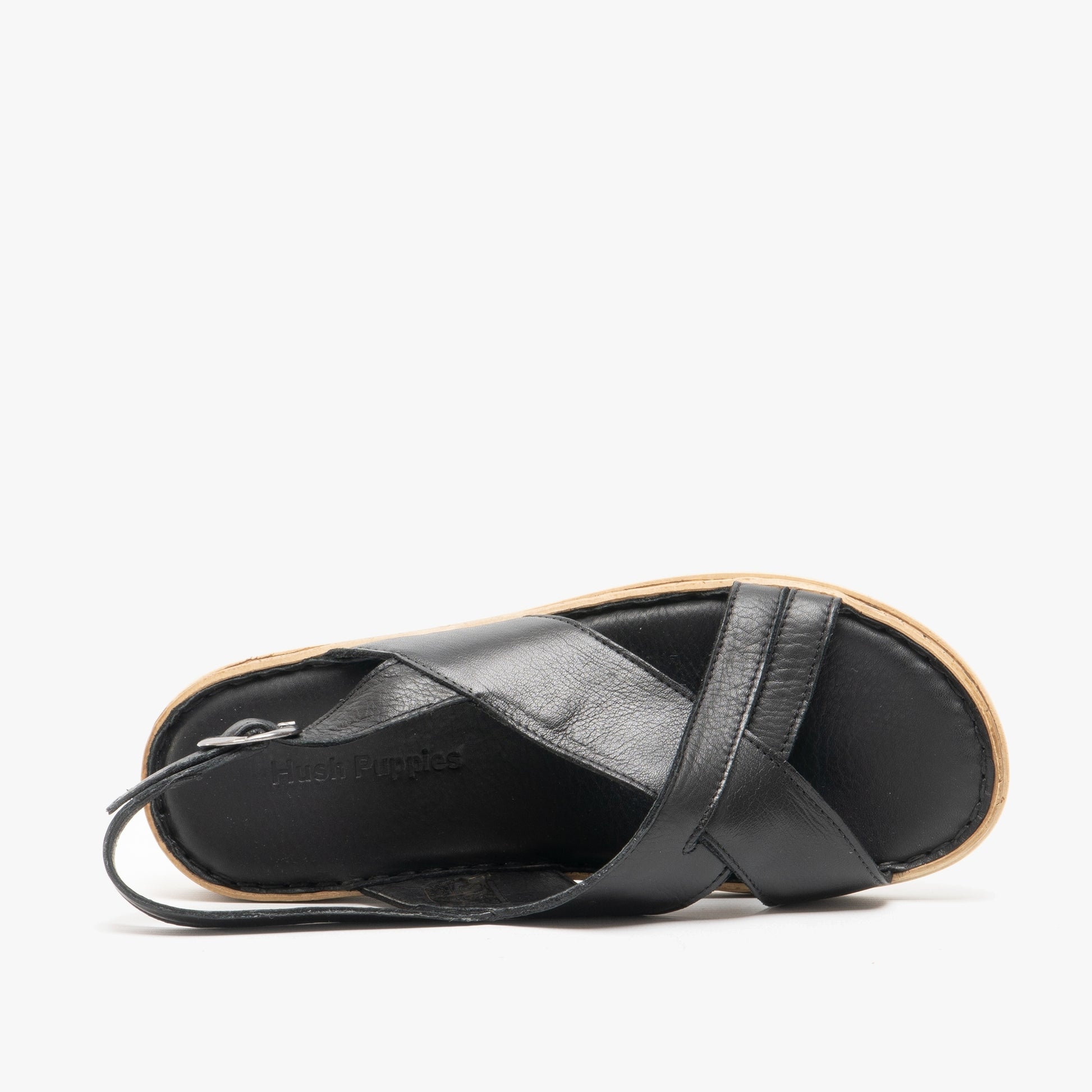 Hush Puppies ELENA Womens Leather Sandals Black