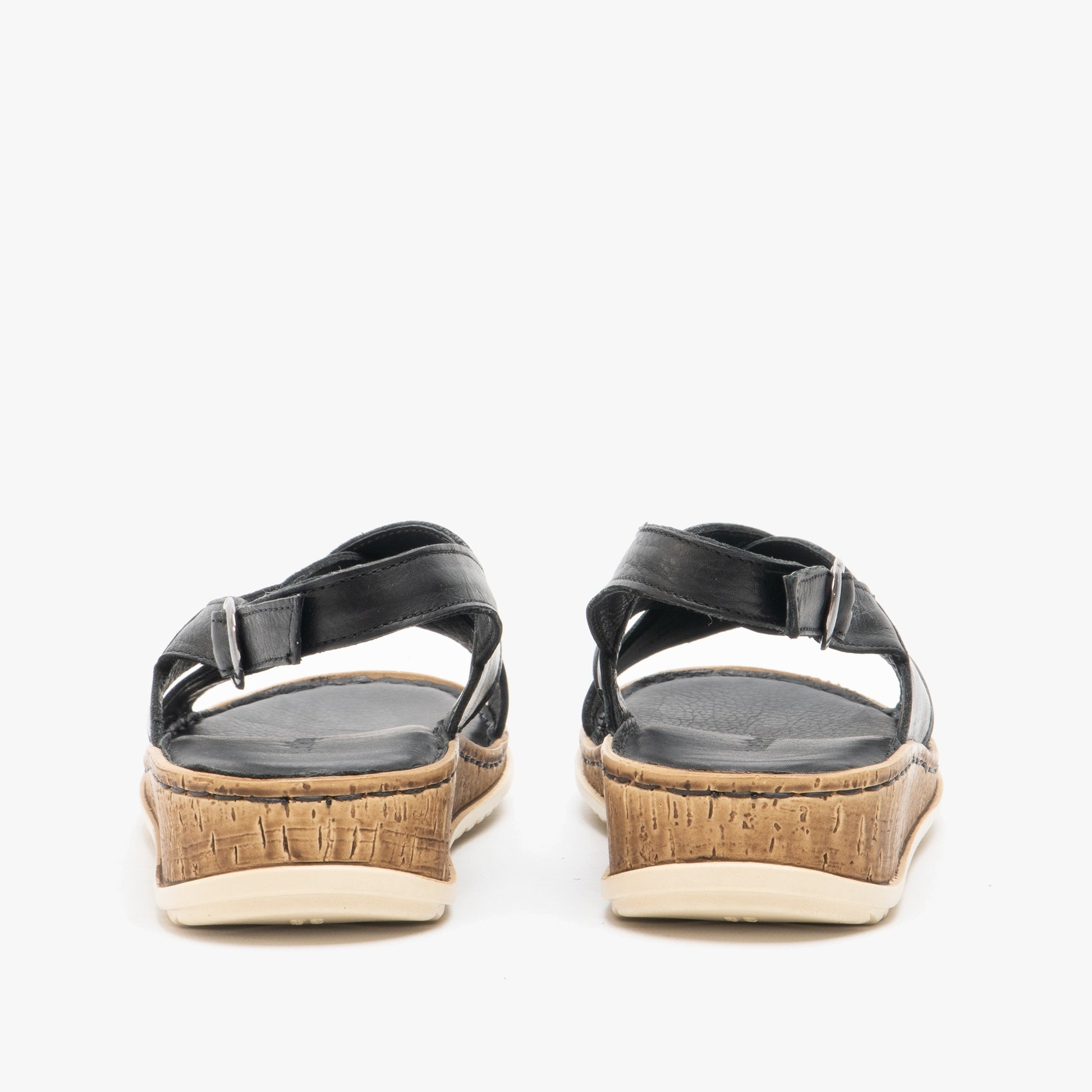 Hush Puppies ELENA Womens Leather Sandals Black