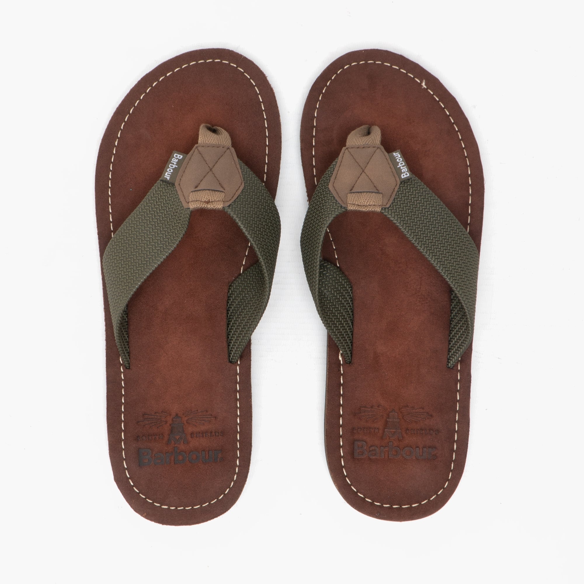 Barbour TOEMAN BEACH SANDAL Mens Flip Flops Olive