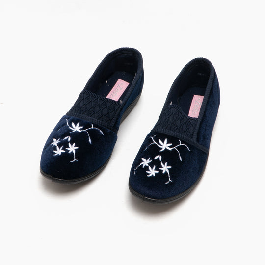 Zedzzz JOANNA Womens Full Slippers Navy