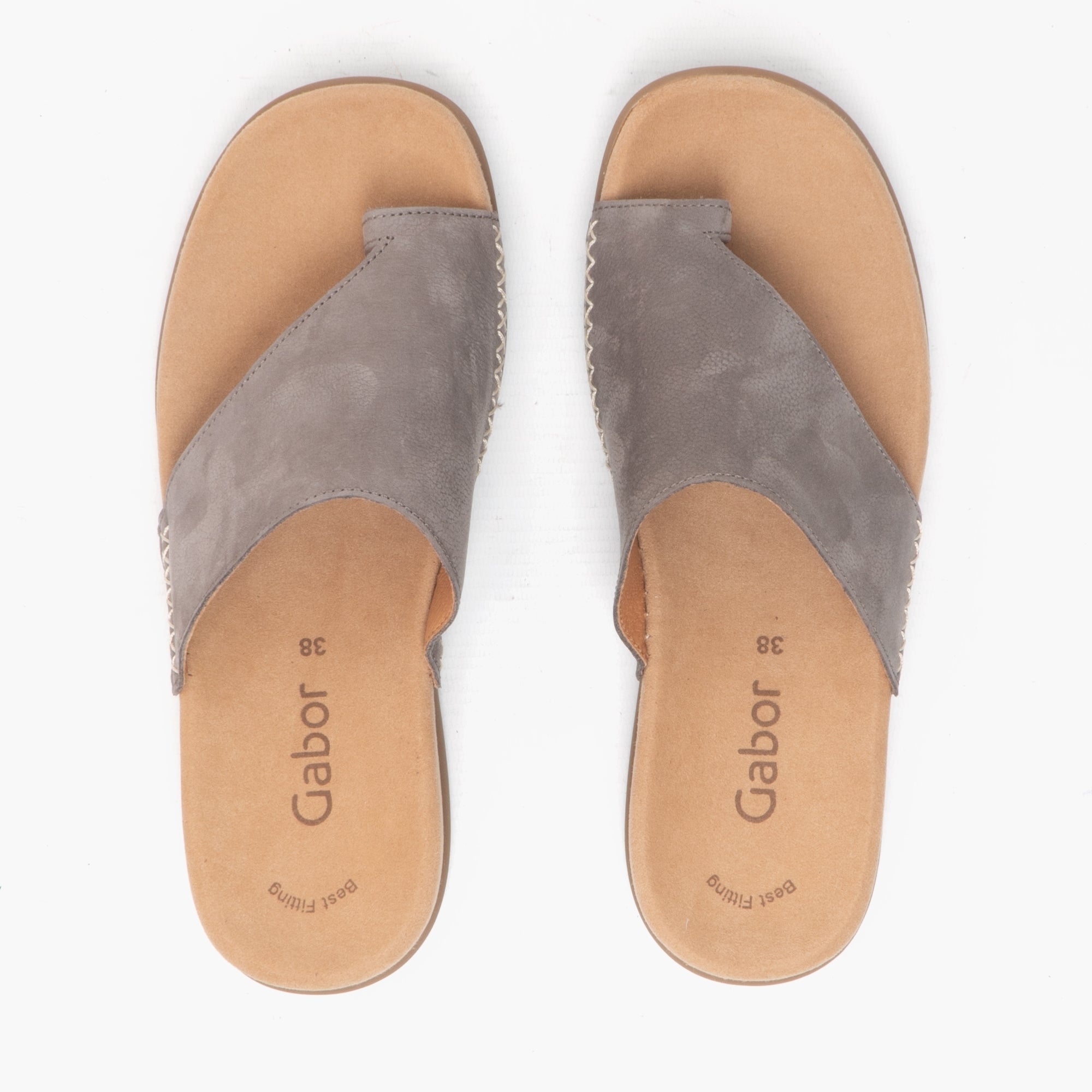 LANZAROTE Womens Leather Mule Sandals Smoke