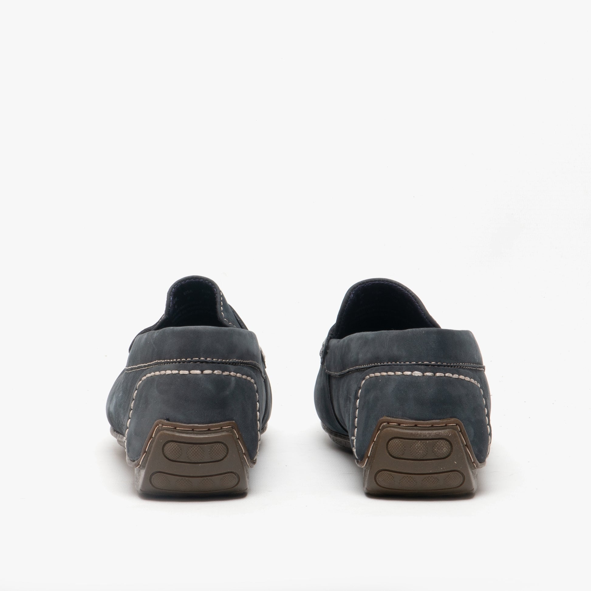 Hush Puppies ROSCOE Mens Nubuck Loafers Navy