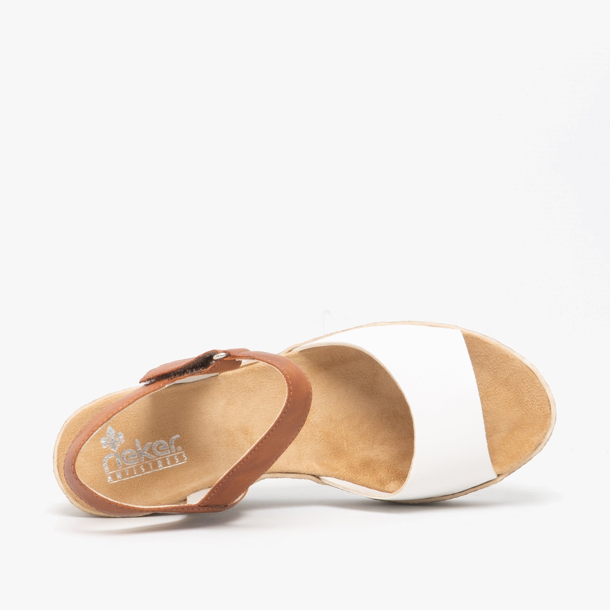 Rieker 61953-80 Womens Sandals White/Cayenne