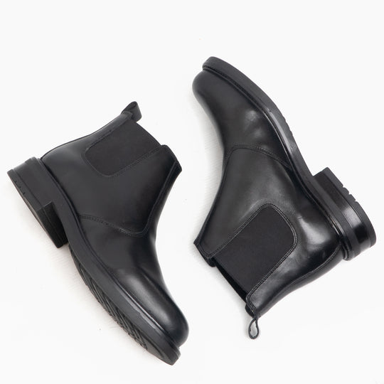 Roamers OLIVER Mens Twin Gusset Soft Leather Chelsea Boots Black
