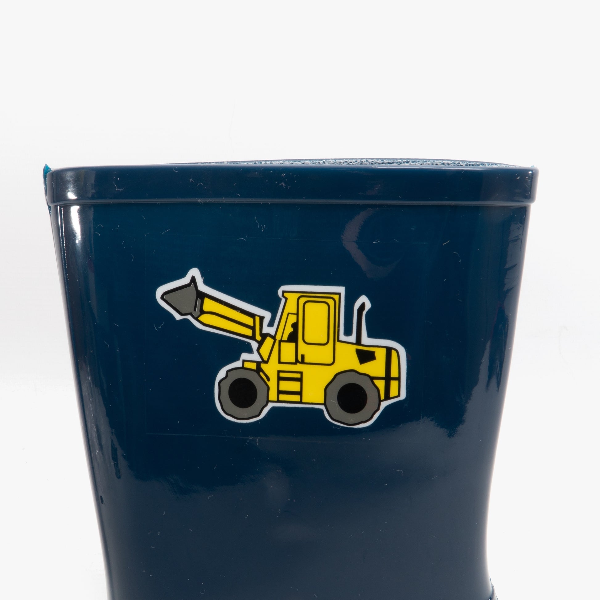 Stormwells PUDDLE Boys Digger Wellington Boots Navy Blue/Red