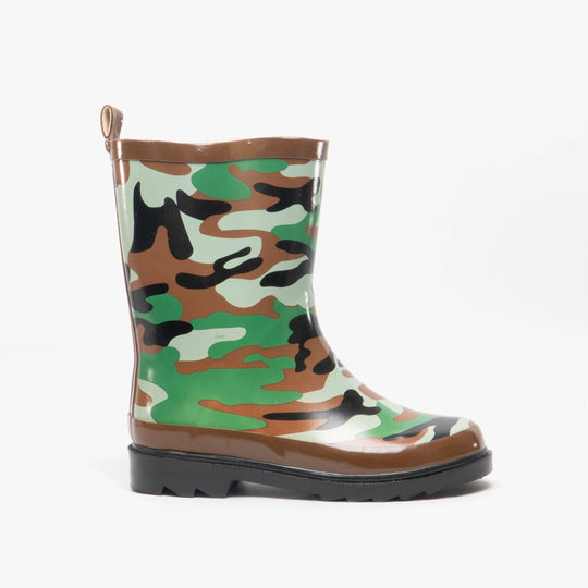 Stormwells W208E Boys Short Wellington Boots Camo