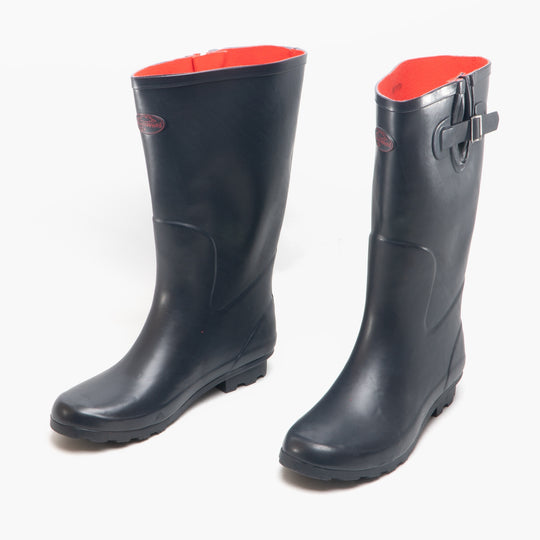 Stormwells WILLOW Wellington Boots Womens Navy/Red