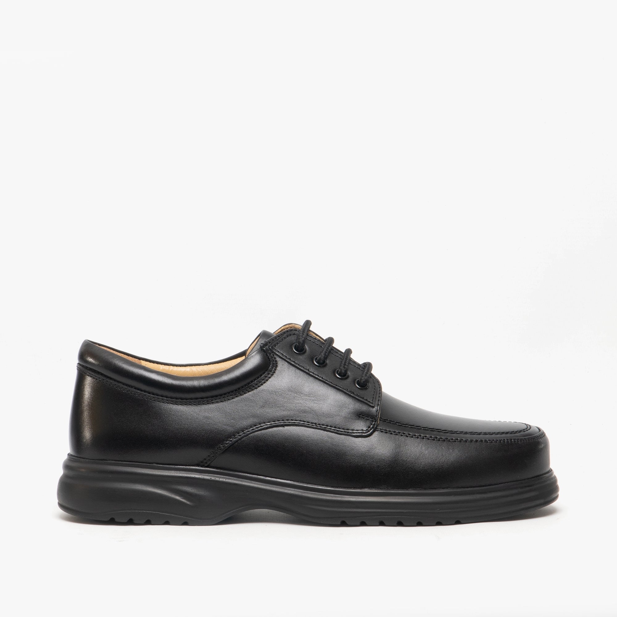 Roamers LOWELL Mens Leather Wide (E) Fit Shoes Black