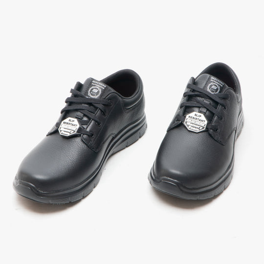 Skechers Work 77513EC Flex Advantage - Fourche SR Mens Slip Resistant Work Shoes Black