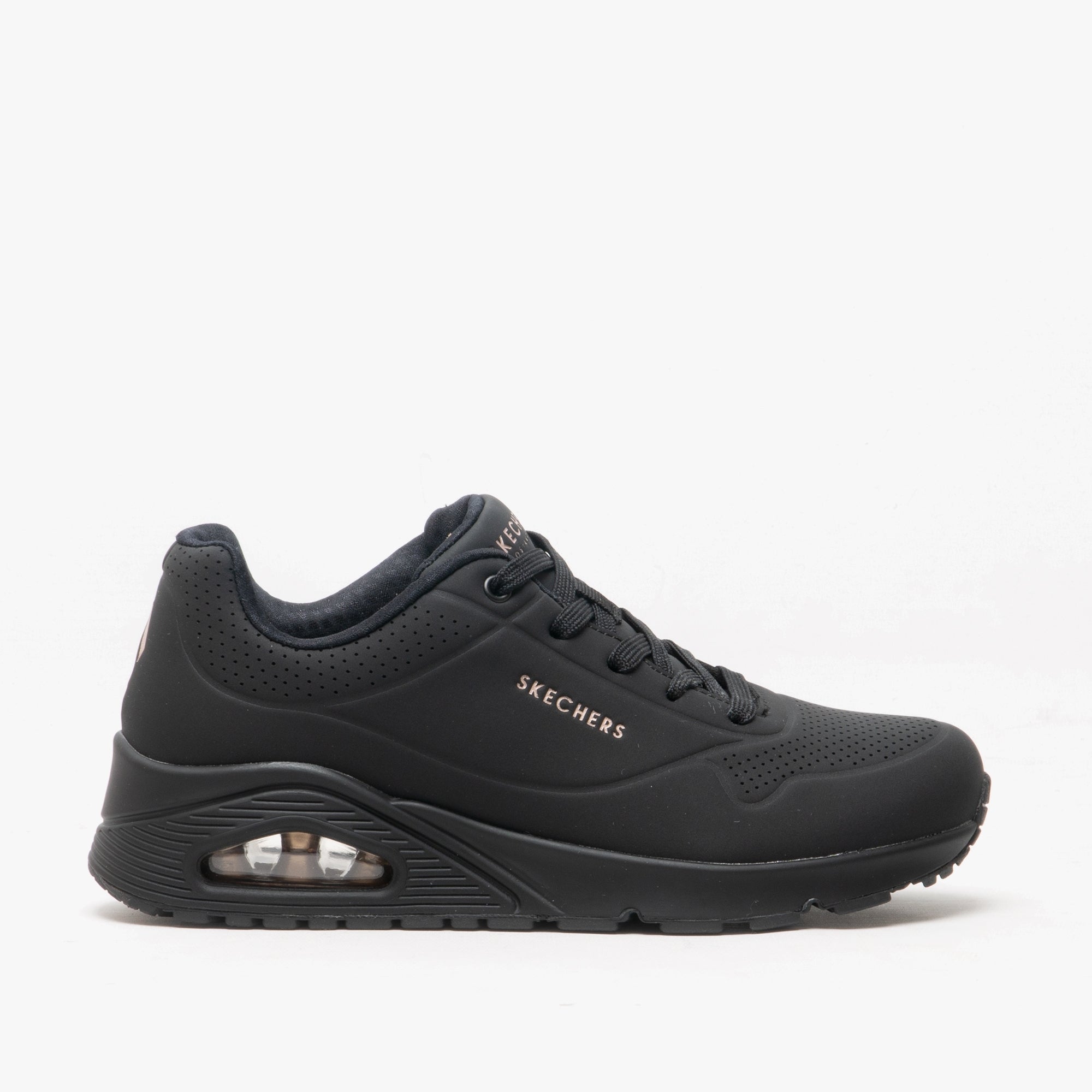 Skechers 73690/BBK UNO STAND ON AIR Womens Trainers Black