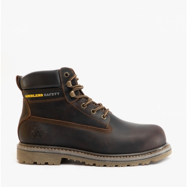 Amblers Safety FS164 Unisex Leather Safety Boots Brown