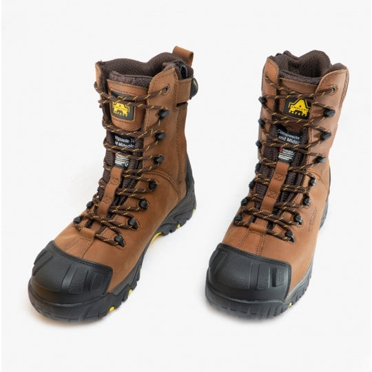 Amblers Safety AS995 Mens Waterproof Comp. Toe Hi-Leg Safety Boots Brown
