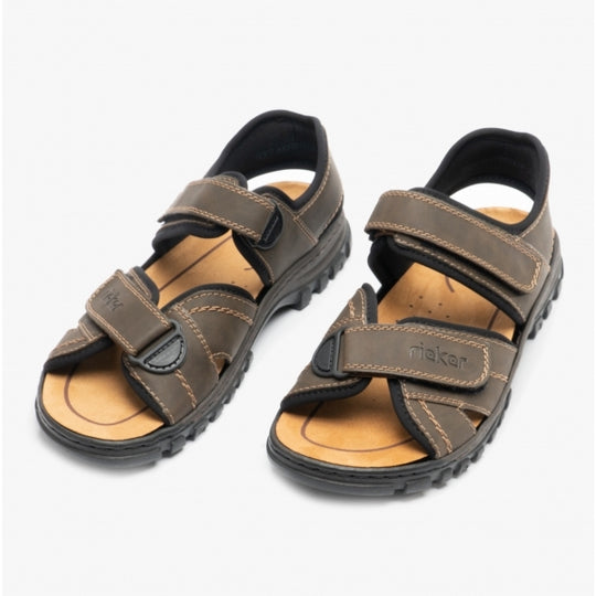 Rieker 25051 Mens Walking Sandals Brown