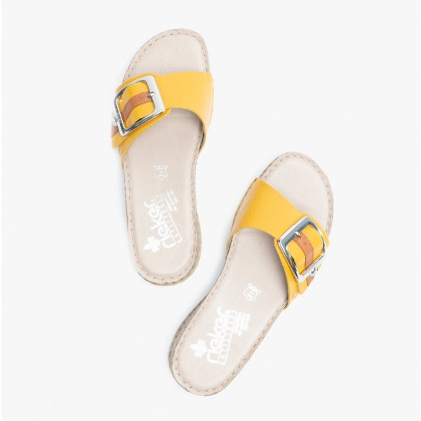 Rieker 61187-68 Womens Sandals Yellow
