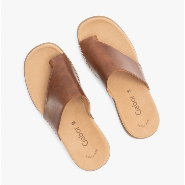 LANZAROTE Womens Leather Mule Sandals Peanut