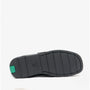 Kickers 114863 FRAGMA STRAP Boys School Shoes Black bottom view showing rubber sole and grip patterns.