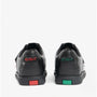 Kickers 114863 FRAGMA STRAP Boys School Shoes Black back view showing leather material and contrasting sole colors.