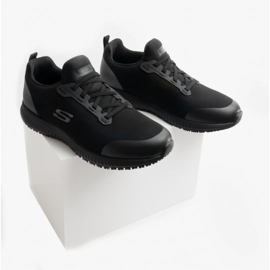 Skechers Work 200051EC Squad SR - Myton Mens Slip Resistant Work Trainers Black