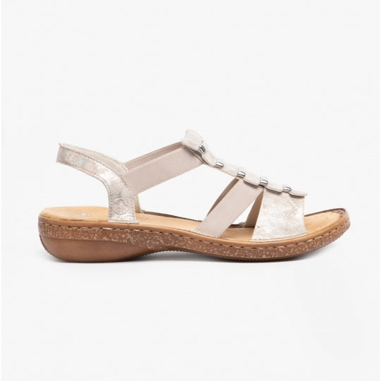 Rieker 62850 Womens Strappy Sandals Rose