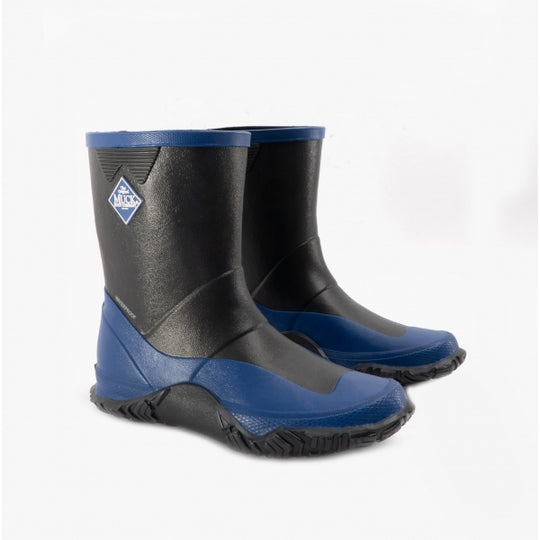 Muck Boots FORAGER KIDS Rubber Wellington Boots Black/Blue