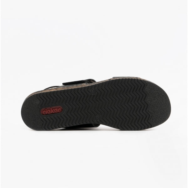 Rieker 62950-00 Womens Sandals Black