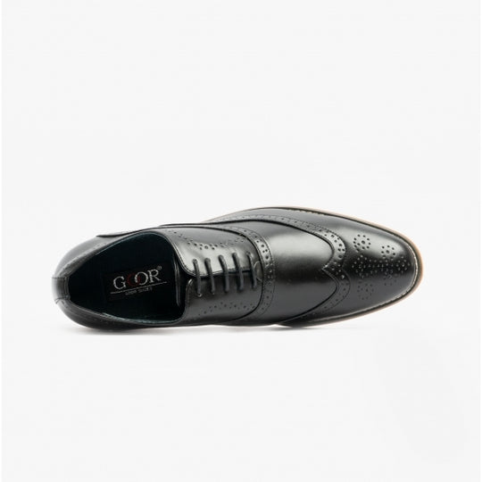 Goor TOMMY Mens Brogue Oxford Shoes Black