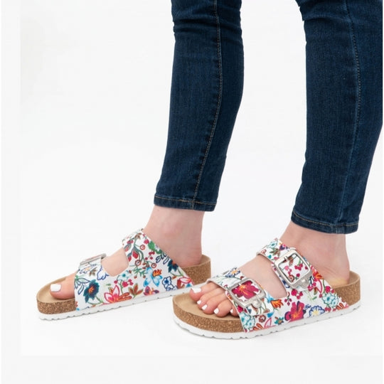Rieker 69384 Womens Sliders Multi Floral