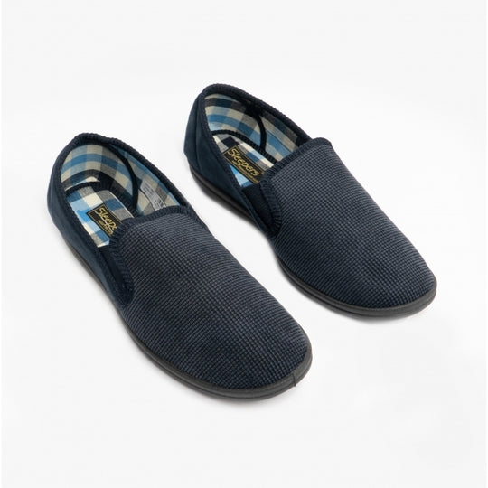 Sleepers HARRY Mens Wide Fit Slippers Navy