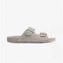 Barbour ELLIS Womens Suede Mule Slippers Grey side view showcasing suede upper and slip-on style.