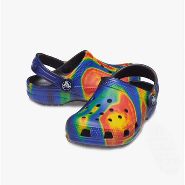 Crocs 207588-089 CLASSIC SOLARIZED Kids Clogs Black/Navy