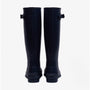 Barbour BEDE Womens Tall Wellington Boots Navy back view showcasing knee-high rubber design.