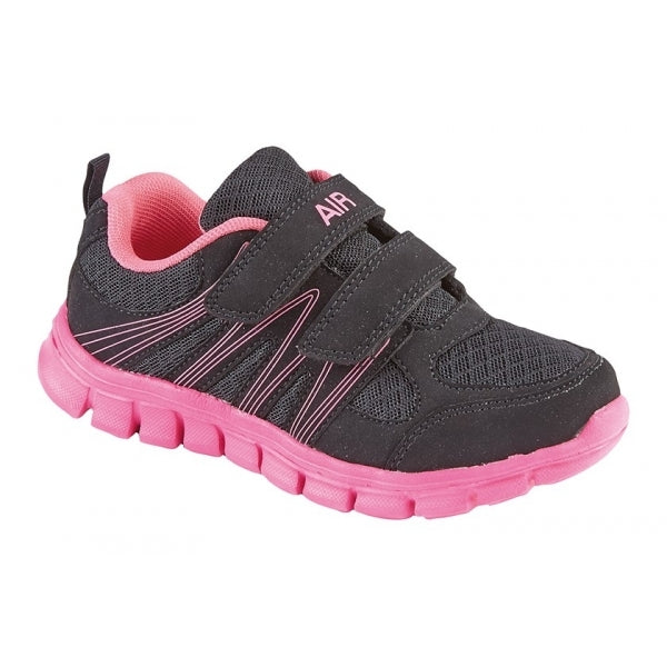 DEK AIR SPRINT Touch Fastening Lightweight Jogger Trainer Black/Pink