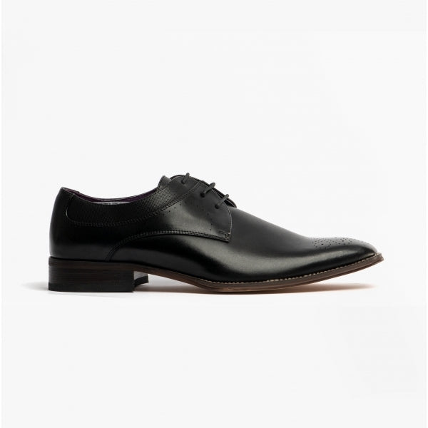 Goor HANSEN Mens Brogue Oxford Shoes Black