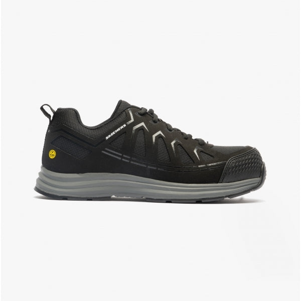 Skechers Work 200127EC MALAD II Mens Safety Trainers Black
