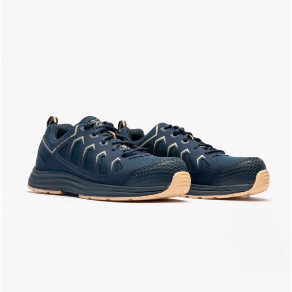 Skechers Work 200127EC MALAD II Mens Safety Trainers Navy/Tan