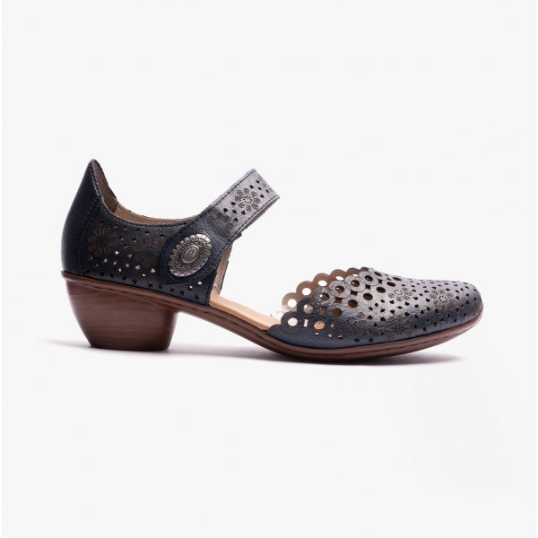 Rieker MIRJAM 43753-14 Womens Ankle strap Sandals Blue