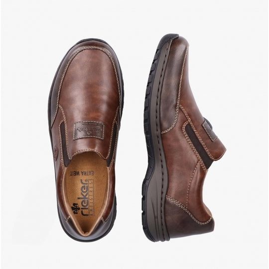 Rieker 03354 Mens Slip-On Shoes Brown