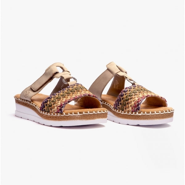 Rieker V1243-90 Womens Mules Multi