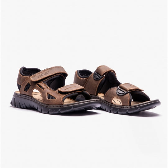Rieker 26761 Mens Walking Sandals Tan