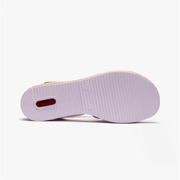 Rieker V3663-90 Womens Sandals Gold