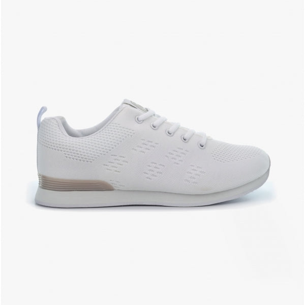 DEK TARGET Mens Lace Up Bowls Trainers White
